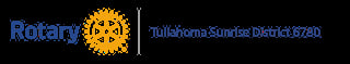 Rotary International Tullahoma Sunrise District 6730 text on black background