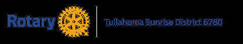 Rotary International Tullahoma Sunrise District 6730 text on black background